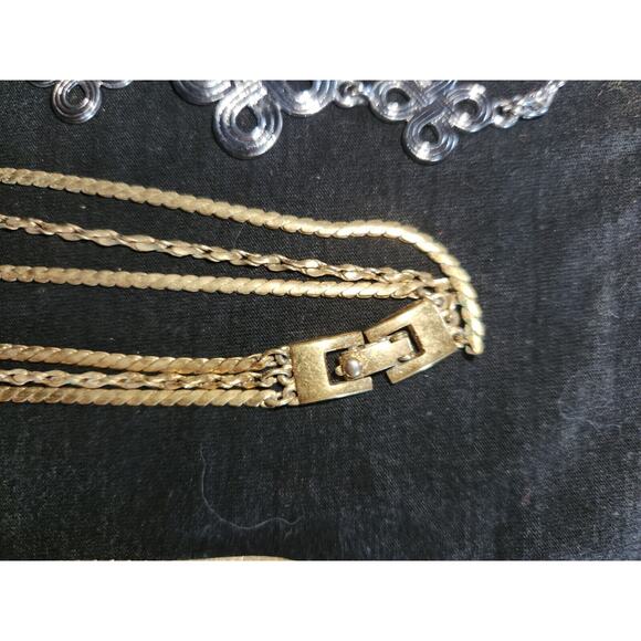 Lot of 6 necklaces, 3 gold tone 3 silver tone - Picture 10 of 11